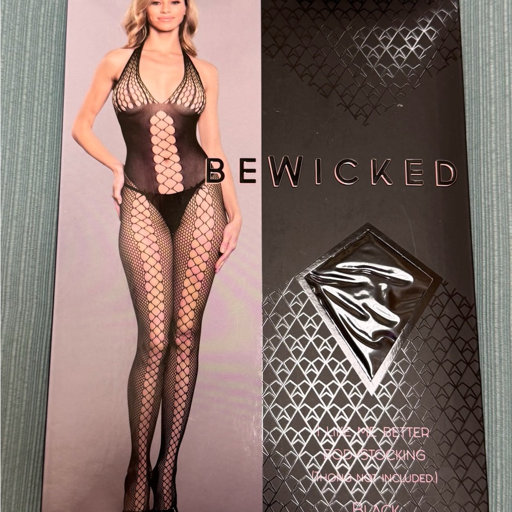 BeWicked Black Fishnet Bodystocking